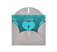 AEKGOHP Carte de vœux grise avec inscription « I Love Gymnastics » pour fête d'anniversaire festive