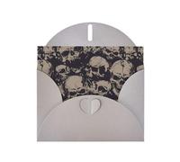 AEKGOHP Carte de vœux grise avec inscription « Many Skulls Get Together » pour fête d'anniversaire festive