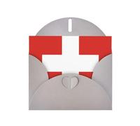 AEKGOHP Carte de vœux grise imprimée drapeau suisse pour invitation à une fête d'anniversaire festive