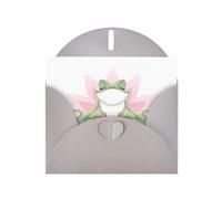 AEKGOHP Carte de vœux grise mignonne et amusante en forme de grenouille faisant du yoga pour une fête d'anniversaire festive