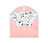 AEKGOHP Carte de vœux rose avec imprimé marbre terrazzo pastel pour fête d'anniversaire festive