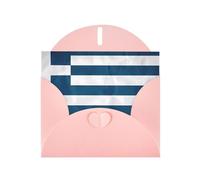 AEKGOHP Carte de vœux rose avec motif drapeau grec pour invitation à une fête d'anniversaire festive