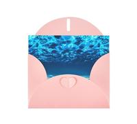 AEKGOHP Carte de vœux rose avec vue sous-marine sur l'océan pour invitation à une fête d'anniversaire festive