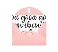 AEKGOHP Carte de vœux rose Good Vibes Only Prints for Festive Birthday Party Invitation