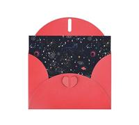 AEKGOHP Carte de vœux rouge constellation amas d'étoiles galaxies imprimés pour fête d'anniversaire festive invitation