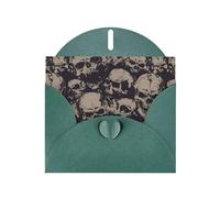 AEKGOHP Carte de vœux vert foncé avec inscription « Many Skulls Get Together » - Pour fête d'anniversaire festive
