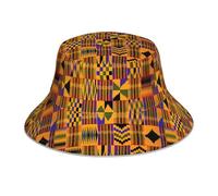 AEKGOHP Chapeau bob réfléchissant imprimé tribal africain texture ethnique léger, respirant, pliable pour homme et femme noir