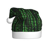AEKGOHP Chapeau de Noël en peluche pour adulte avec motif de l'ère des hackers doux au toucher pour les fêtes de vacances et les danses, adapté pour les hommes et les femmes