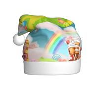 AEKGOHP Chapeau de Noël en peluche pour adulte avec motif de terre de bonbons doux au toucher pour les fêtes de vacances et les danses, adapté pour les hommes et les femmes