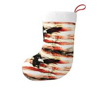 AEKGOHP Chaussettes décoratives de Noël avec motif aigle à tête blanche, motif vétérans, accessoires de vacances, couleurs résistantes pour événements communautaires, fêtes, danses