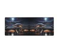 AEKGOHP Cool Future City Prints Tapis de souris extra large pour ordinateur de bureau antidérapant Clavier de jeu Version épaisse 30,5 x 80 cm