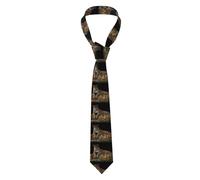 AEKGOHP Cravate pour homme avec imprimé léopard africain sur rocher - Douce et confortable pour le travail, le quotidien, le travail, un anniversaire, un mariage, une fête, un banquet - 145 x 7,9 cm