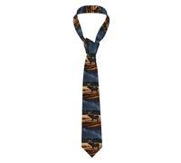 AEKGOHP Cravate pour homme imprimée élan dans la prairie - Douce et confortable pour le travail, le travail, un anniversaire, un mariage, une fête, un banquet - 145 x 7,9 cm - Entretien facile