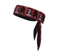 AEKGOHP Day of the Dead Sugar Roses Skull Printed Sports Headscarf Absorbe la transpiration et respirant, bandeau de mouvement, foulard double face