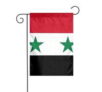 AEKGOHP Drapeau de la République arabe syrienne - Décoration de jardin - Double face - 30,5 x 45,7 cm