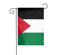 AEKGOHP Drapeau de l'État de Palestine - Mât de jardin - Décoration de cour extérieure - Double face - 30,5 x 45,7 cm