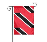 AEKGOHP Drapeau de Trinité-et-Tobago - Impression sur mât de jardin - Décoration extérieure - Double face - 30,5 x 45,7 cm