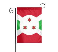 AEKGOHP Drapeau du Burundi Impressions sur mât de drapeau extérieur Décoration de cour double face 30,5 x 45,7 cm