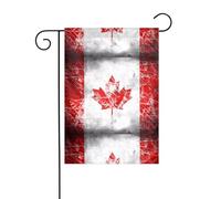 AEKGOHP Drapeau du Canada rétro imprimé sur mât de drapeau extérieur décoration de cour double face 30,5 x 45,7 cm