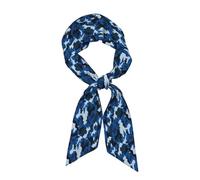 AEKGOHP Écharpe tendance pour femme avec impression camouflage bleu, un accessoire polyvalent doux et soyeux