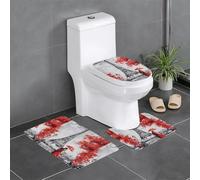 AEKGOHP Ensemble de 3 tapis de sol antidérapants et durables Motif Tour Eiffel Paris