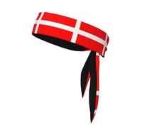 AEKGOHP Foulard de sport imprimé drapeau danois du Danemark, absorbant la transpiration et respirant, bandeau de mouvement, foulard double face