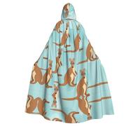 AEKGOHP Funny For Kangourou Zoo Imprimé Halloween Adulte Cape à Capuche Hommes et Femmes Vêtements Mantele Jeu de Rôle
