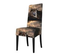 AEKGOHP Housses de chaise de salle à manger amovibles à imprimé léopard africain, douces, confortables, infroissables, pas de repassage nécessaire, extensibles, pour la plupart des chaises sans