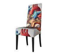 AEKGOHP Housses de chaise de salle à manger amovibles - Douces et confortables, infroissables - Pas de repassage nécessaire - Extensibles pour la plupart des chaises sans accoudoirs