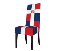AEKGOHP Housses de chaise de salle à manger amovibles imprimées République dominicaine, douces, confortables, infroissables, pas de repassage nécessaire, extensibles pour la plupart des chaises sans