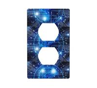 AEKGOHP Le panneau mural décoratif à double prise d'intelligence artificielle est durable et adapté pour les accessoires d'interrupteur de 11,4 x 7 cm