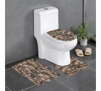 AEKGOHP Lodge Bear Lot de 3 tapis de sol antidérapants et durables Motif cerf