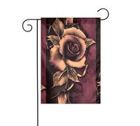 AEKGOHP Mât de drapeau de jardin gothique imprimé rose double face 30,5 x 45,7 cm