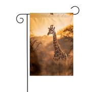 AEKGOHP Mât de drapeau de jardin imprimé girafe double face 30,5 x 45,7 cm