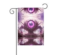 AEKGOHP Mystérieux Œil Géant Impressions Mât de Drapeau de Jardin Extérieur Cour Décoration Double Face 30,5 x 45,7 cm