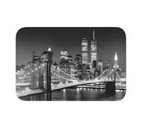 AEKGOHP New York Prints Tapis de sol antidérapant et épais pour salle de bain, chambre à coucher, tapis de sol lavable 40,6 x 61 cm