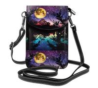 AEKGOHP Night Sky With Trees Petit sac à bandoulière en cuir pour femme, imperméable et durable