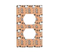 AEKGOHP Opossum Panneau mural décoratif à double prise durable et adapté aux accessoires d'interrupteur 11,4 x 7 cm