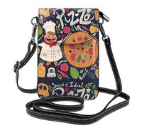 AEKGOHP Petit sac à bandoulière en cuir imprimé Chef Pizza pour femme, imperméable et durable