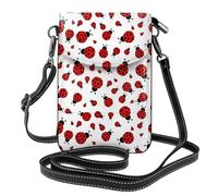 AEKGOHP Petit sac à bandoulière en cuir imprimé coccinelle pour femme, imperméable et durable
