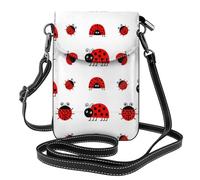 AEKGOHP Petit sac à bandoulière en cuir imprimé coccinelle rouge pour femme, imperméable et durable