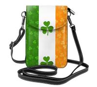 AEKGOHP Petit sac à bandoulière en cuir imprimé drapeau irlandais pour femme, imperméable et durable