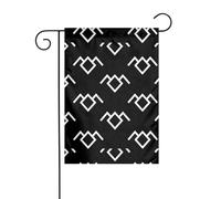 AEKGOHP Pics Hibou Imprimés Mât de drapeau de jardin extérieur Décoration de cour double face 30,5 x 45,7 cm