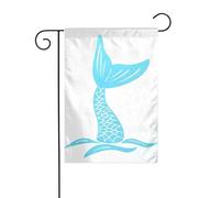 AEKGOHP Poteau de drapeau de jardin imprimé queue de sirène double face 30,5 x 45,7 cm