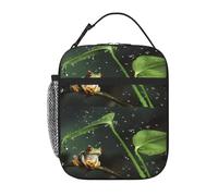 AEKGOHP Sac à déjeuner isotherme portable, motif grenouille, arbre de la paix, sac à déjeuner réutilisable durable pour homme et femme
