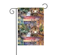 AEKGOHP San Francisco - Mât de drapeau de jardin - Décoration de cour extérieure - Double face - 30,5 x 45,7 cm
