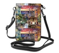 AEKGOHP San Francisco Petit sac à bandoulière en cuir imprimé pour femme, imperméable et durable