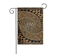 AEKGOHP Tapa hawaïen Tortue Honu - Mât de drapeau de jardin - Décoration extérieure - Double face - 30,5 x 45,7 cm