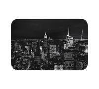 AEKGOHP Tapis de sol antidérapant et épais lavable pour salle de bain, chambre à coucher, motif ciel nocturne de New York, 40,6 x 61 cm