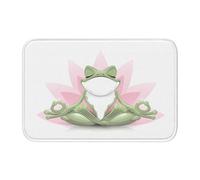 AEKGOHP Tapis de sol antidérapant et épais lavable pour salle de bain, chambre à coucher, motif grenouille faisant du yoga, 40,6 x 61 cm